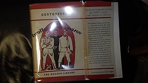 Imagen del vendedor de The Brothers Karamazov, translated by Constance Garnett, STATED 1ST Modern Library Edition on Copyright pg, 1929 , ML#151, in Early Vintage DJ IN RED, B/W 0F 3 BROTHERS STANDING, with 210 books mentioned back DJ a la venta por Bluff Park Rare Books