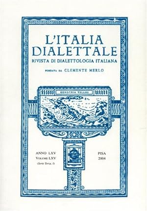 Seller image for L'Italia dialettale. Rivista di dialettologia italiana. Anno LXV, vol.LXV (Serie Terza,1). for sale by FIRENZELIBRI SRL