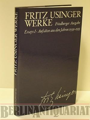 Bild des Verkufers fr Werke. Essays I. Aufstze aus den Jahren 1939 bis 1955. zum Verkauf von BerlinAntiquariat, Karl-Heinz Than