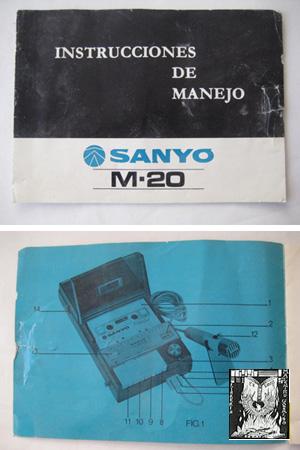 Folleto Publicidad - Advertising Brochure: MAGNETÓFONO SANYO tipo Cassette. SANYO M-20