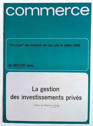 La gestion des investissements privés