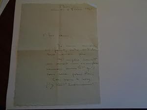 Lettre Manuscrite Du 20 Février 1942 à Lo Duca