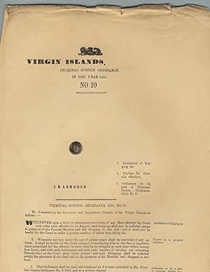 Criminal justice ordinance. In the year 1863. No. 10 J. R. Longden [caption title]
