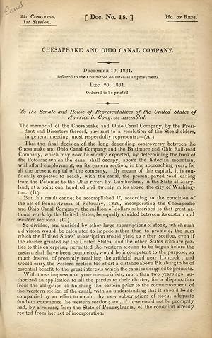 Chesapeake and Ohio Canal Company. December 19, 1831. Referred to the Committee on Internal Impro...