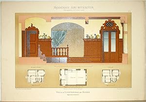 Villa in Lichtenthal bei Baden. Speisezimmer [ausgeführt von Franz Habich, Architekt Mannheim]. T...
