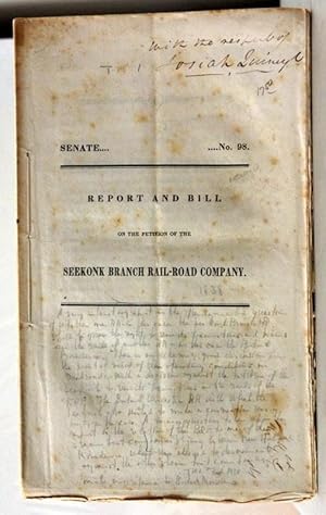 REPORT AND BILL ON THE PETITION OF THE SEEKONK BRANCH RAIL-ROAD COMPANY. dOC. 98.