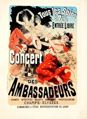 Image du vendeur pour Affiche pour le "Concert des Ambassadeurs", Les Maitres de l'Affiche Pl. 165 mis en vente par Antipodean Books, Maps & Prints, ABAA