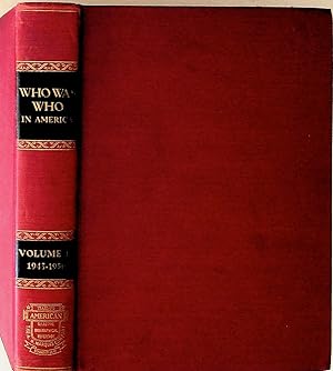Who Was Who in America. Vol. II. A Companion Volume to Who's Who in America