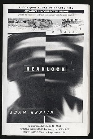 Bild des Verkufers fr Headlock zum Verkauf von Between the Covers-Rare Books, Inc. ABAA