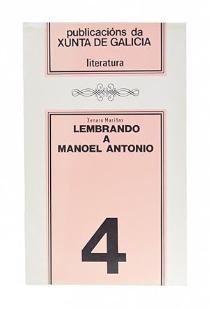 Imagen del vendedor de LEMBRANDO A MANOEL ANTONIO a la venta por Librería Monogatari