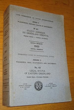 Cour permanente de Justice internationale. Série C. Plaidoiries, exposés oraux et documents. N° 6...