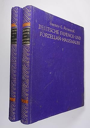 Deutsche Fayence- und Porzellan- Hausmaler. 2 Bände. Leipzig, K. W. Hiersemann 1925. 4°. 4 Bll., ...