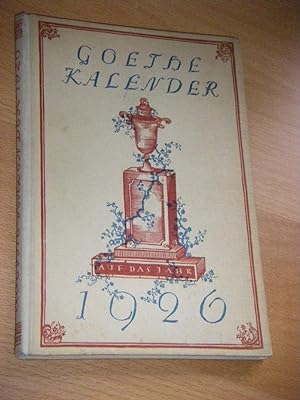 Seller image for Goethe Kalender 1926 for sale by Versandantiquariat Rainer Kocherscheidt