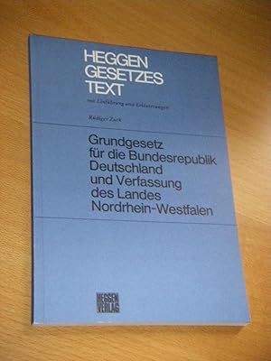 Bild des Verkufers fr Grundgesetz fr die Bundesrepublik Deutschland und Verfassung des Landes Nordrhein-Westfalen zum Verkauf von Versandantiquariat Rainer Kocherscheidt