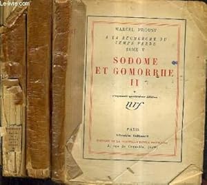 Bild des Verkufers fr A LA RECHERCHE DU TEMPS PERDU VOLUME 5 - SODOME ET GOMORRHE II TOMES 1 + 2 + 3. zum Verkauf von Le-Livre