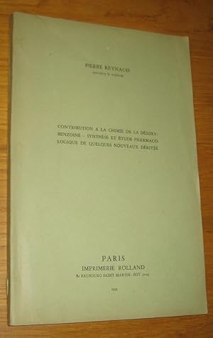 Contribution à la chimie de la désoxybenzoïne. Synthèse et étude pharmacologique de quelques nouv...