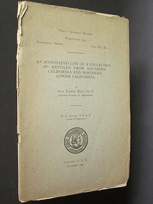 Seller image for An Annotated List of a Collection of Reptiles from Southern California and Northern Lower California for sale by Bookworks [MWABA, IOBA]