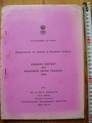 Seller image for Enquiry Report on Amarnath Yatra Tragedy, 1996 for sale by Expatriate Bookshop of Denmark