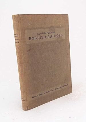 Imagen del vendedor de English Authors with biographical notices / On the basis of a selection by Ludwig Herrig ed. by Max Frster a la venta por Versandantiquariat Buchegger