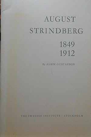 Seller image for August Strindberg 1849-1912 for sale by Stephen Peterson, Bookseller
