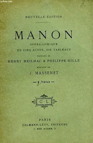 Seller image for MANON. for sale by Le-Livre