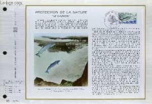 FEUILLET ARTISTIQUE PHILATELIQUE - CEF - N° 202 - PROTECTION DE LA NATURE "LE SAUMON"