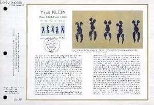 Image du vendeur pour FEUILLET ARTISTIQUE PHILATELIQUE - CEF - N 935 - YVES KLEIN - NICE 1928 - PARIS 1962 mis en vente par Le-Livre