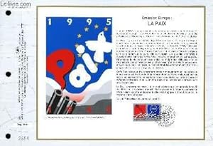 FEUILLET ARTISTIQUE PHILATELIQUE - CEF - N° 1221 - EMISSION EUROPA : LA PAIX