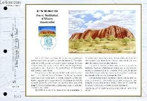 Seller image for FEUILLET ARTISTIQUE PHILATELIQUE - CEF - N 1270 - UNESCO - PARC NATIONAL D'ULURU AUSTRALIE for sale by Le-Livre