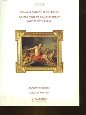Seller image for 1 CATALOGUE DE VENTE AUX ENCHERES - TABLEAUX ANCIENS ET 19 SIECLE for sale by Le-Livre