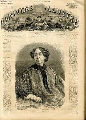 Bild des Verkufers fr L'UNIVERS ILLUSTRE - SEPTIEME ANNEE N 372 - Georges Sand; d'aprs une photographie de Nadar. zum Verkauf von Le-Livre