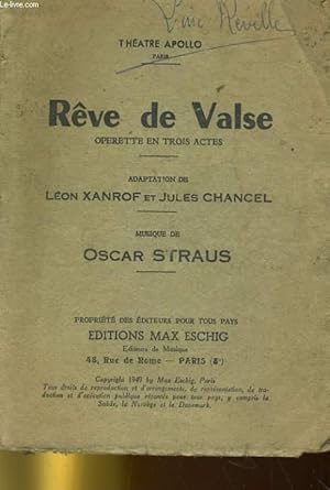 Seller image for REVE DE VALSE - OPERETTE EN ROIS ACTES for sale by Le-Livre