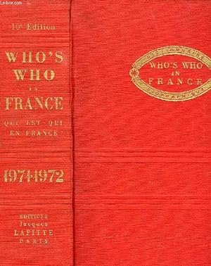 Bild des Verkufers fr WHO'S WHO IN FRANCE zum Verkauf von Le-Livre
