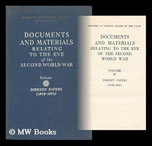 Seller image for Documents and Materials Relating to the Eve of the Second World War / Ministry of Foreign Affairs of the USSR for sale by MW Books Ltd.