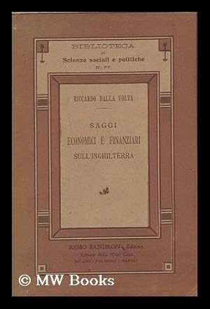 Immagine del venditore per Saggi Economici E Finanziari Sull'inghilterra venduto da MW Books Ltd.