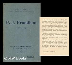 Imagen del vendedor de P. -J. Proudhon, 1809-1865 a la venta por MW Books