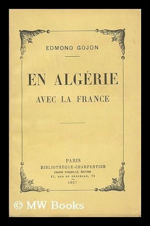Imagen del vendedor de En Algerie Avec La France a la venta por MW Books Ltd.