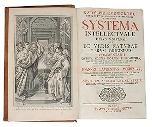 Image du vendeur pour Systema Intellectuale huius Universi seu de Veris Naturae rerum originibus Commentarii qvibus omnis eorum Philosophia, qvi Deum esse negant, funditus evertitur. Accedunt Reliqua eius Opuscula. Joannes Lavrentius Moshemius, Omnia ex Anglico Latine vert. - [THE "PLASTIC MEDIUM"] mis en vente par Lynge & Sn ILAB-ABF