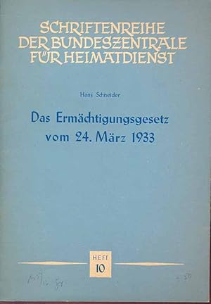 Das Ermächtigungsgesetz vom 24. März 1933