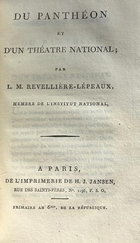 Seller image for Opuscules moraux de L.M. Revellire-Lpeaux, et de J.B. Leclerc. for sale by Bonnefoi Livres Anciens