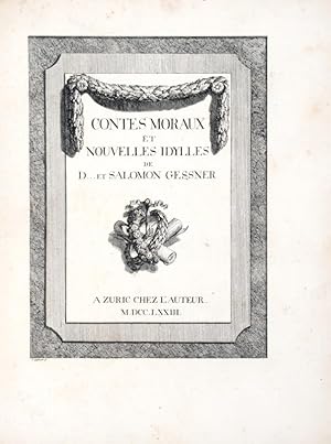 Image du vendeur pour Contes moraux et nouvelles Idylles de D? et Salomon Gessner. mis en vente par Bonnefoi Livres Anciens