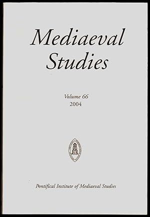 Mediaeval Studies. Volume 66. 2004.