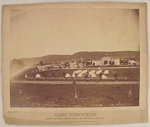 1873 Albumen Photo of Albany Zouave Cadets in Camp at Cooperstown, New York