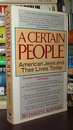 Seller image for A CERTAIN PEOPLE American Jews and Their Lives Today for sale by Rare Book Cellar