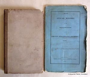 Imagen del vendedor de Fifth - Seventh Report in one vol. ("Stereotyped" editions). Boston 1830-1832. 96 S.; 100 S.; 80 S. Schlichter spterer Hlwd. mit gedrucktem Rckenschild u. Bibl.-Signatur; Ecken u. Kapitale beschabt, braunfleckig u. angestaubt. a la venta por Jrgen Patzer