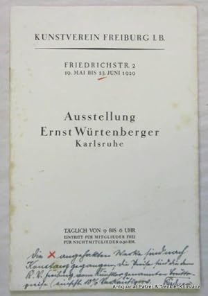 Bild des Verkufers fr (Deckeltitel). Katalog des Kunstvereins Freiburg i. B. Freiburg 1929. Kl.-8vo. 10 S. Or.-Umschlag; braunfleckig. zum Verkauf von Jrgen Patzer