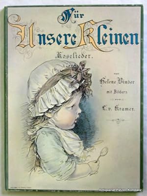 Imagen del vendedor de Fr unsere Kleinen. Koselieder. Reprint der Ausgabe Stuttgart ca. 1900. O.O.u.J. (Interia, ca. 1980). Kl.-fol. Durchgehend mit farbigen Illustrationen von L. von Kramer. 16 Bl. Farbiger Or.-Pp.; Kanten berieben. - Titel mit Verklebung, Vorsatz mit kl. Namensstempel. a la venta por Jrgen Patzer