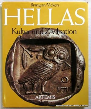 Seller image for Hellas. Kultur und Zivilisation. Vorwort von John Boardman. Ins Deutsche bertragen von Melanie Walz. Mnchen, Artemis, 1982. 4to. (30 : 24,5 cm). Mit zahlreichen, teils farbigen fotografischen Abbildungen. 223 S. Orig.-Leinenband mit Schutzumschlag; dieser mit kl. Randeinrissen. (ISBN 3760805752). for sale by Jrgen Patzer