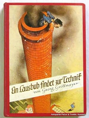 Imagen del vendedor de Ein Lausbub findet zur Technik. 17. Auflage. Stuttgart, Loewe, 1953. Mit zahlreichen Illustrationen von Heinz Schubel. 167 S. Lwd.d.Zt.; farbiger Vorderumschlag aufgezogen. a la venta por Jrgen Patzer