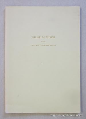 Bild des Verkufers fr Wilhelm Busch. Faksimiledruck der Handschrift. Gtersloh, Bertelsmann fr die Mitglieder der Wilhelm-Busch-Gesellschaft Hannover, 1959. 2 Bl. Titelei, 21 num. Bl. Faksimile. Or.-Brosch. zum Verkauf von Jrgen Patzer